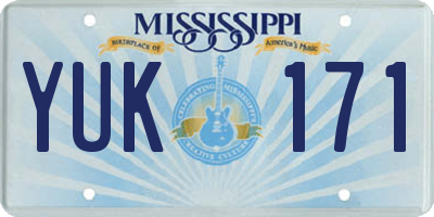 MS license plate YUK171