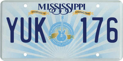 MS license plate YUK176
