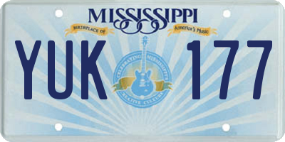 MS license plate YUK177