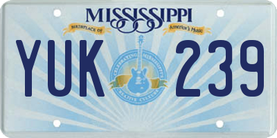 MS license plate YUK239