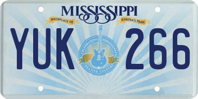 MS license plate YUK266