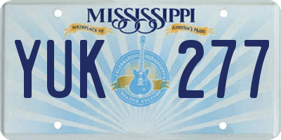 MS license plate YUK277