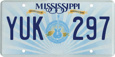 MS license plate YUK297