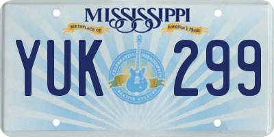 MS license plate YUK299