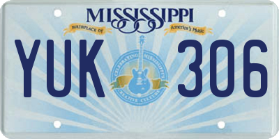 MS license plate YUK306