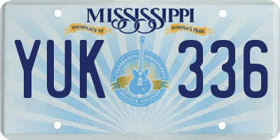 MS license plate YUK336