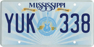 MS license plate YUK338