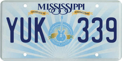 MS license plate YUK339