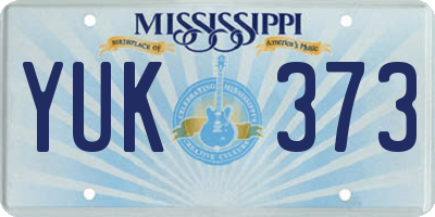 MS license plate YUK373