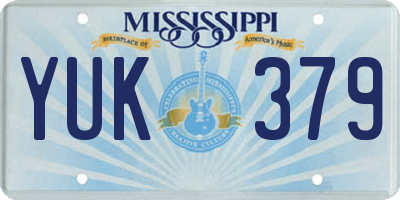 MS license plate YUK379