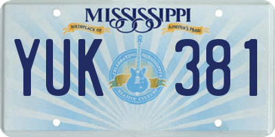 MS license plate YUK381