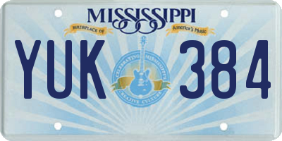 MS license plate YUK384
