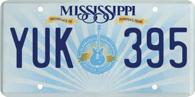 MS license plate YUK395