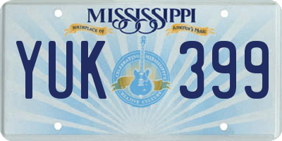 MS license plate YUK399