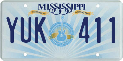 MS license plate YUK411