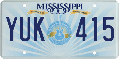 MS license plate YUK415