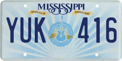 MS license plate YUK416
