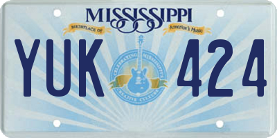 MS license plate YUK424