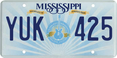 MS license plate YUK425