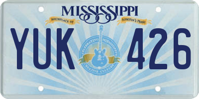 MS license plate YUK426