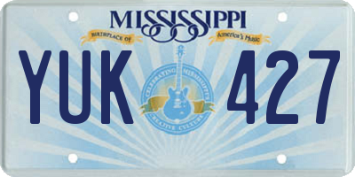 MS license plate YUK427