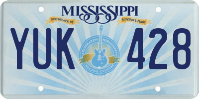 MS license plate YUK428