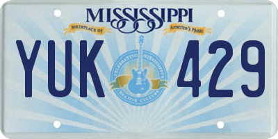 MS license plate YUK429