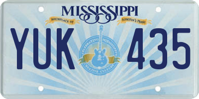MS license plate YUK435
