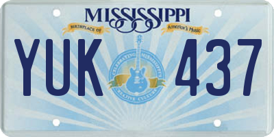 MS license plate YUK437