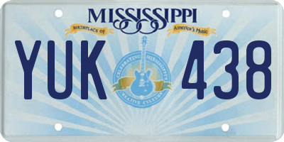 MS license plate YUK438