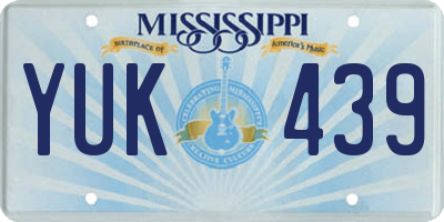 MS license plate YUK439