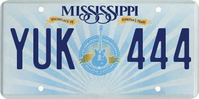 MS license plate YUK444