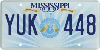 MS license plate YUK448