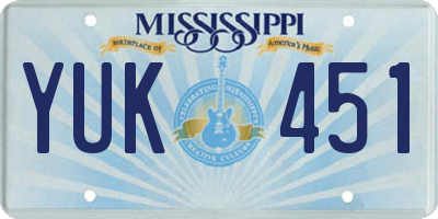 MS license plate YUK451