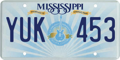 MS license plate YUK453