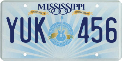 MS license plate YUK456