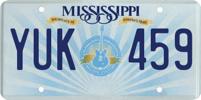 MS license plate YUK459