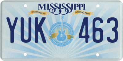 MS license plate YUK463