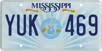 MS license plate YUK469