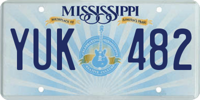 MS license plate YUK482
