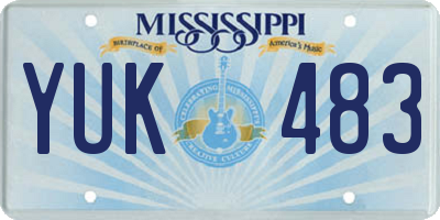 MS license plate YUK483