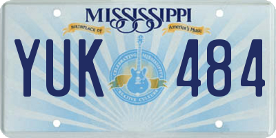 MS license plate YUK484
