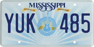 MS license plate YUK485