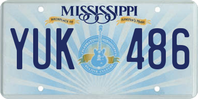 MS license plate YUK486