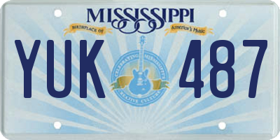 MS license plate YUK487
