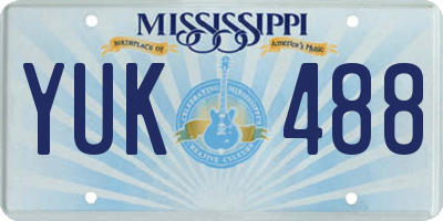MS license plate YUK488