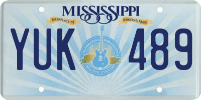 MS license plate YUK489