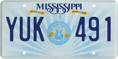 MS license plate YUK491