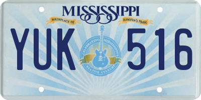 MS license plate YUK516