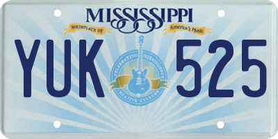 MS license plate YUK525